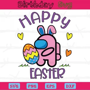 Among Us Happy Easter Day Clipart, Scalable Vector Graphics