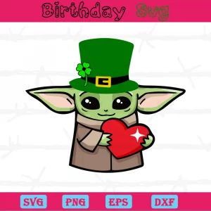 Baby Yoda St Patricks Day Clipart, Svg Png Dxf Eps Designs Download