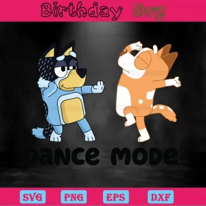 Bluey And Bingo Dancing Png, Downloadable Files Invert