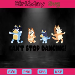 Cant Stop Dancing Bluey Background Png, Graphic Design Invert
