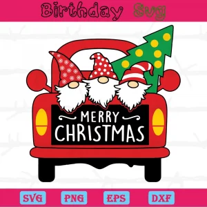 Christmas Gnomes Clipart, Svg Png Dxf Eps Cricut Files