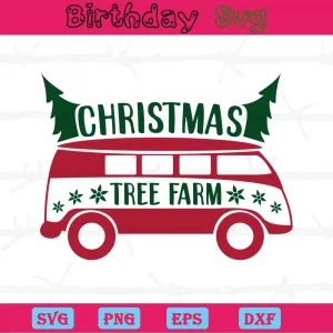Christmas Tree Farm Clipart, Svg Png Dxf Eps Cricut