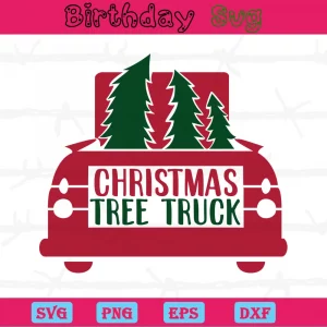 Christmas Truck Clipart, Svg Png Dxf Eps Designs Download