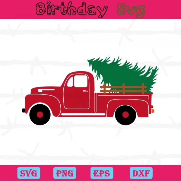 Christmas Truck, Svg Png Dxf Eps Designs Download