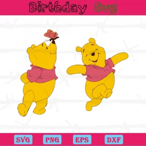Classic Winnie The Pooh Clipart, High-Quality Svg Files