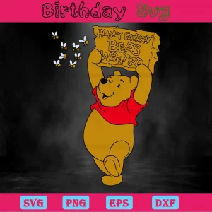 Clipart Winnie The Pooh, Svg Png Dxf Eps Designs Download Invert