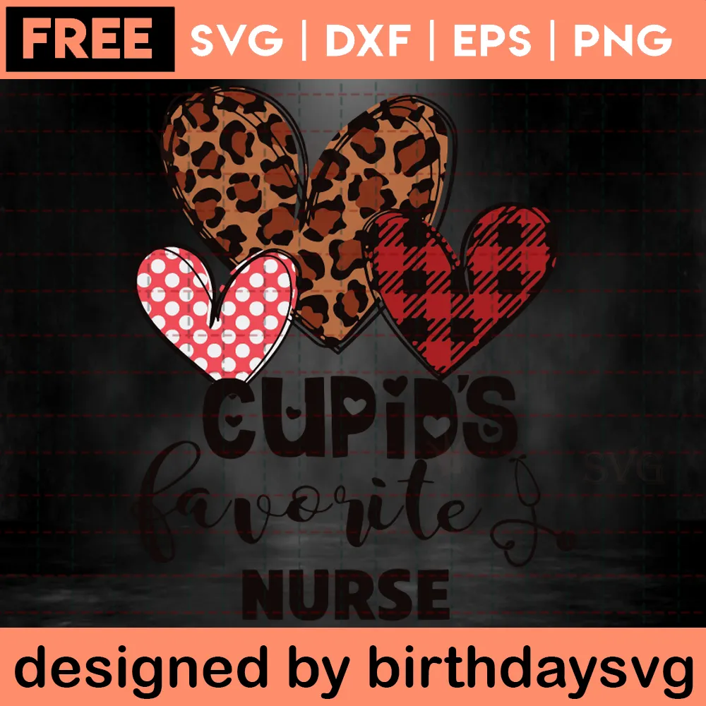 Cupid Favorite Nurse Valentine Clipart Free, Graphic Design Invert