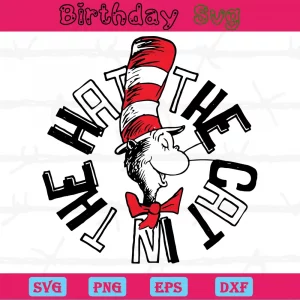 Dr Seuss Cat In The Hat, Svg Png Dxf Eps