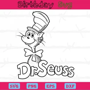 Dr Seuss Clipart Black And White, High-Quality Svg Files
