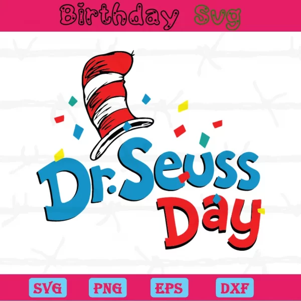 Dr Seuss Day Clipart, Svg Files For Crafting And Diy Projects