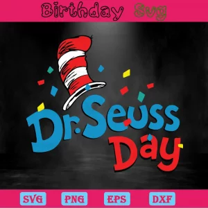 Dr Seuss Day Clipart, Svg Files For Crafting And Diy Projects Invert