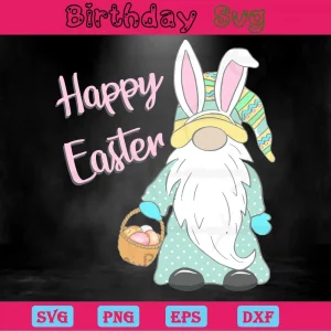 Gnome Happy Easter Images Clipart, Svg Files