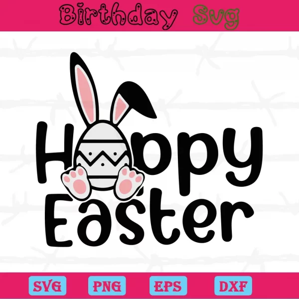 Hoppy Easter Clipart, High-Quality Svg Files