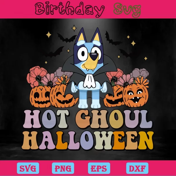 Hot Ghoul Halloween Transparent Background Bluey Png Invert