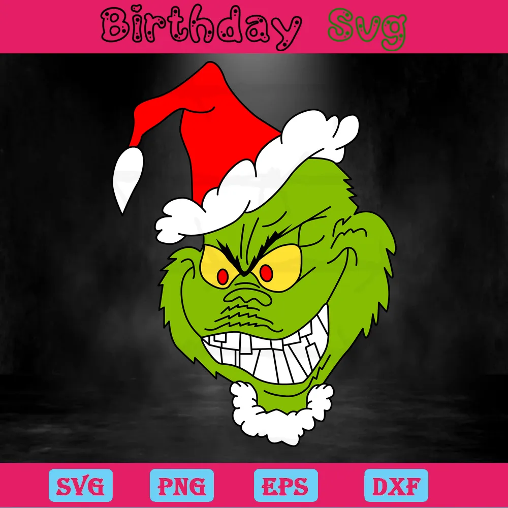 How The Grinch Stole Christmas Clipart, Vector Svg Invert