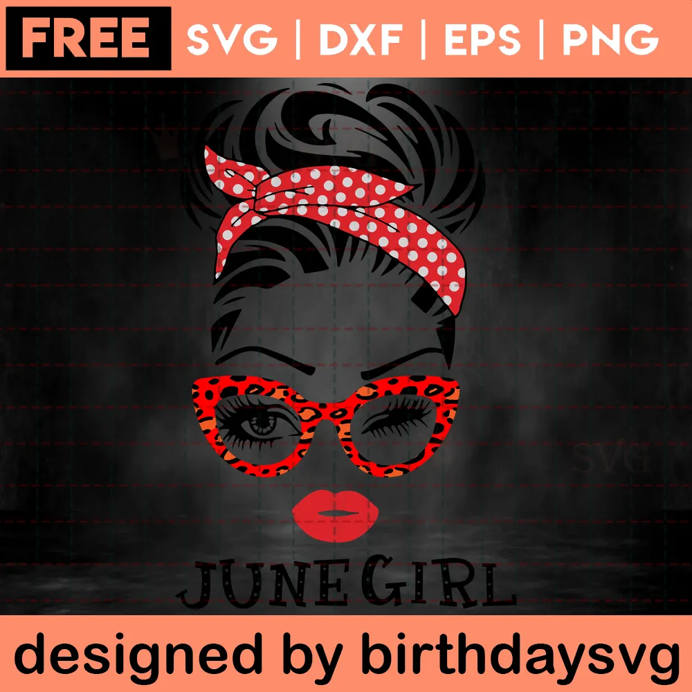 June Girl Wink Eye Clipart Free Birthday, Graphic Design Invert