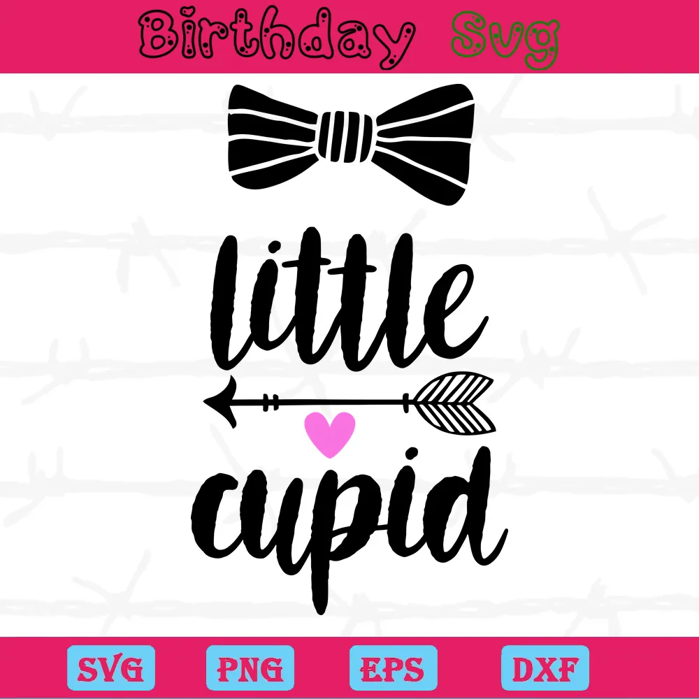 Little Cupid Valentine Day Clipart, Svg Files