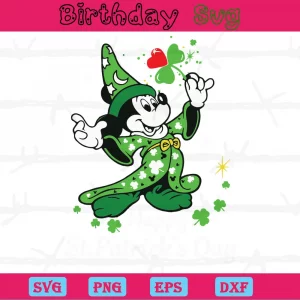 Mickey Mouse St Patrick'S Day Clipart, Vector Svg