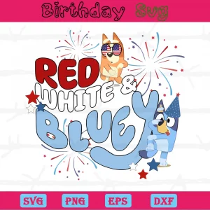 Red White Bluey Svg Files