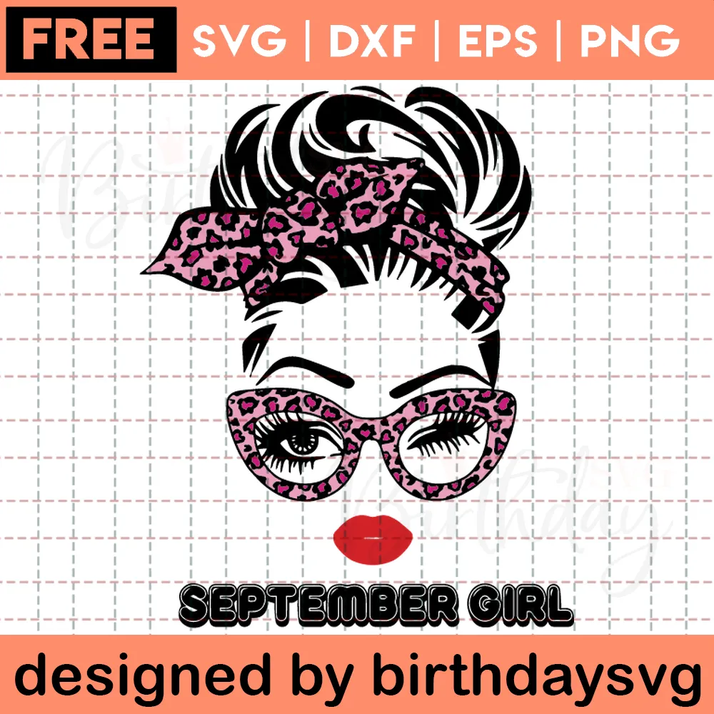 September Girl Happy Birthday Clipart Free