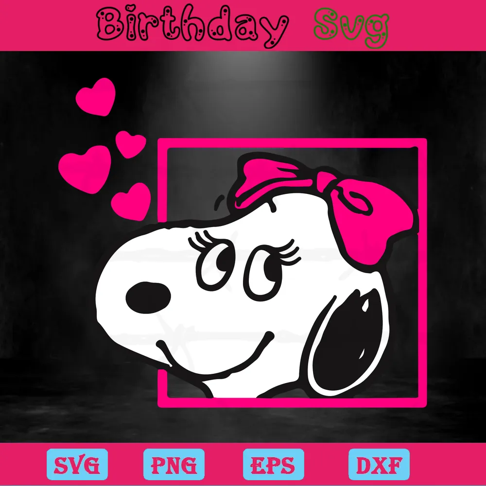 Snoopy Valentines Day Clipart, Vector Illustrations