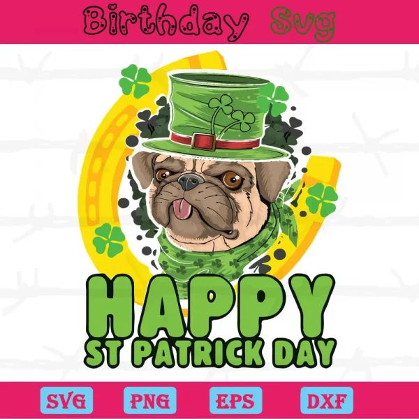 St Patrick'S Day Dog Clipart, Scalable Vector Graphics
