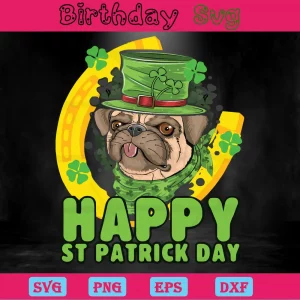 St Patrick'S Day Dog Clipart, Scalable Vector Graphics Invert