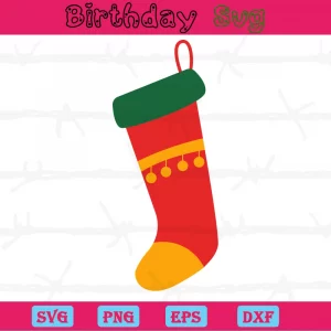 Stockings Christmas Clipart, Svg Png Dxf Eps Cricut