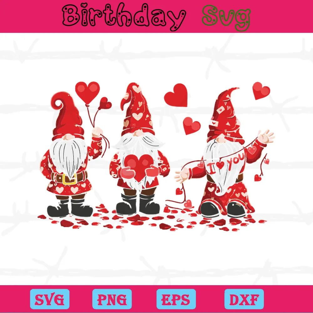 Valentines Gnomes Clipart, The Best Digital Svg Designs For Cricut