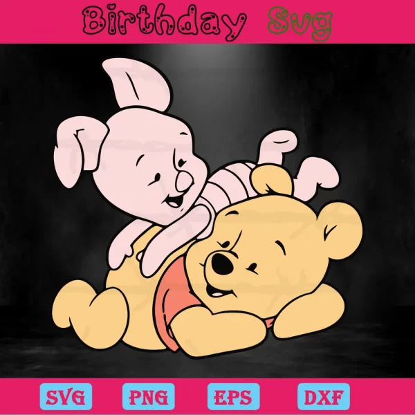 Winnie The Pooh And Piglet, Svg Cut Files