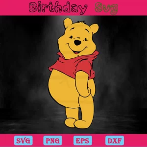 Winnie The Pooh Clipart, Svg Files For Crafting And Diy Projects Invert