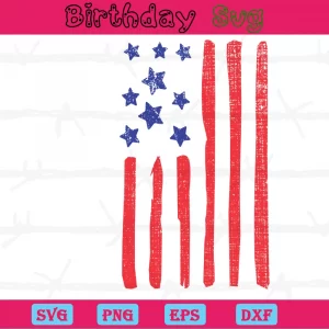 4Th Of July Flag Clipart, Premium Svg Files