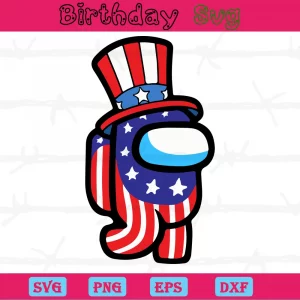 Among Us Clipart Of July 4Th, Svg Png Dxf Eps Designs Download