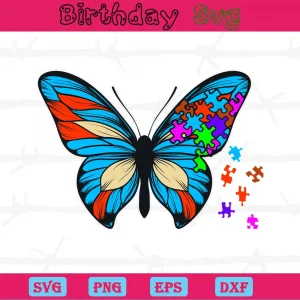 Autism Butterfly Png, Downloadable Files