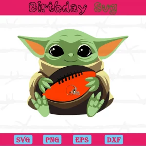 Baby Yoda Cleveland Browns Logo Svg