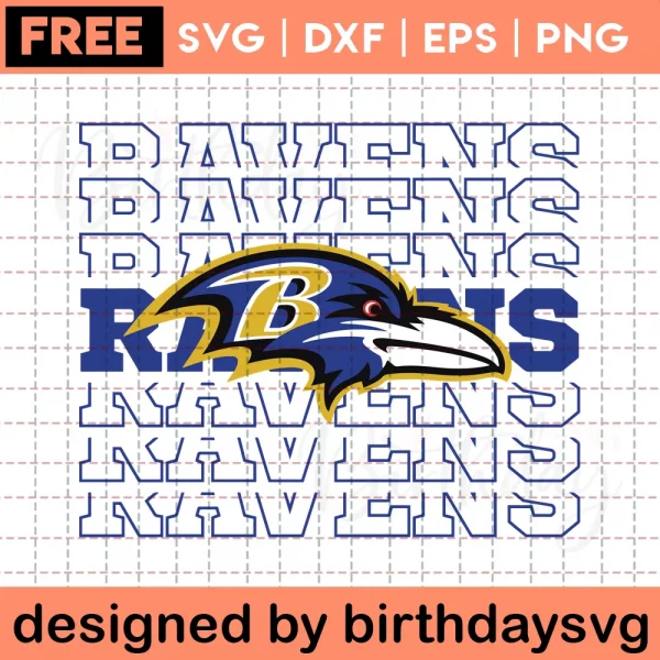 Baltimore Ravens Clipart Free, High-Quality Svg Files
