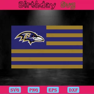 Baltimore Ravens Flag, Svg Clipart Invert