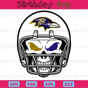 Baltimore Ravens Helmet Clipart, Vector Svg