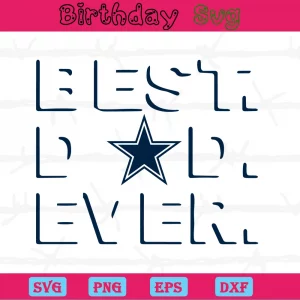 Best Dad Ever Dallas Cowboys Svg Logo Invert