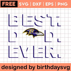 Best Dad Ever Free Baltimore Ravens Svg Invert