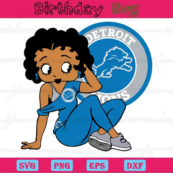 Betty Boop Detroit Lions Png Logo