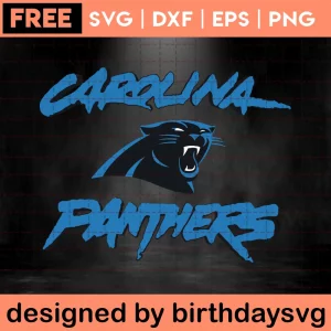 Carolina Panthers Logo, Free Svg Cutting Files For Download Invert