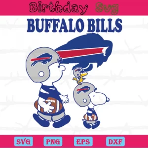 Charlie Brown And Snoopy Buffalo Bills Logo, Svg Designs Invert