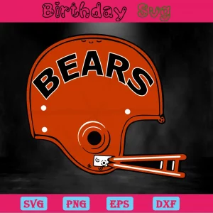 Chicago Bears Helmet Png, Digital Files Invert