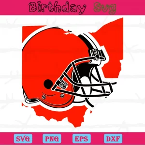 Cleveland Browns Helmet, Svg Files For Crafting And Diy Projects