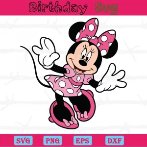 Clipart Pink Minnie Mouse, Svg File Formats
