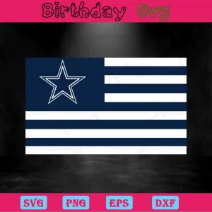Cricut Dallas Cowboys Flag, Svg Cut Files Invert