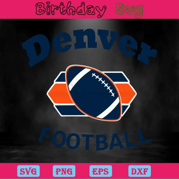 Denver Broncos Football, Svg Designs Invert