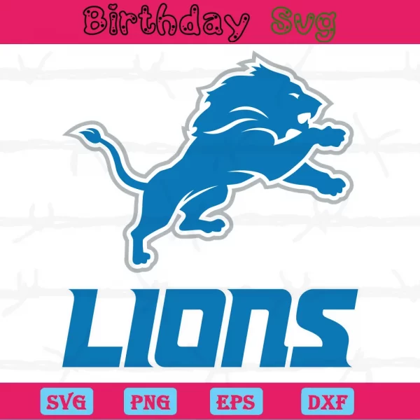 Detroit Lions Logo Svg, Vector Illustrations Invert