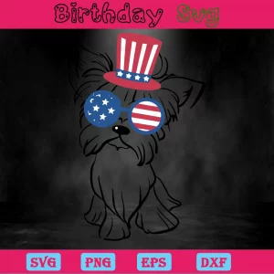 Dog 4Th Of July Clipart, Svg Png Dxf Eps Designs Download Invert